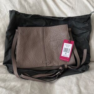 Brown Textured Crossbody Bag